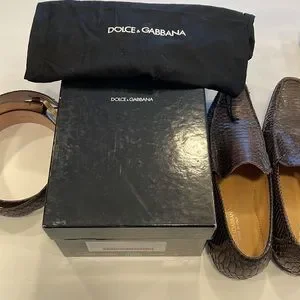 Dolce & Gabbana | Shoes | Dolce Gabbana Snakeskin Shoes Belt  display picture 1
